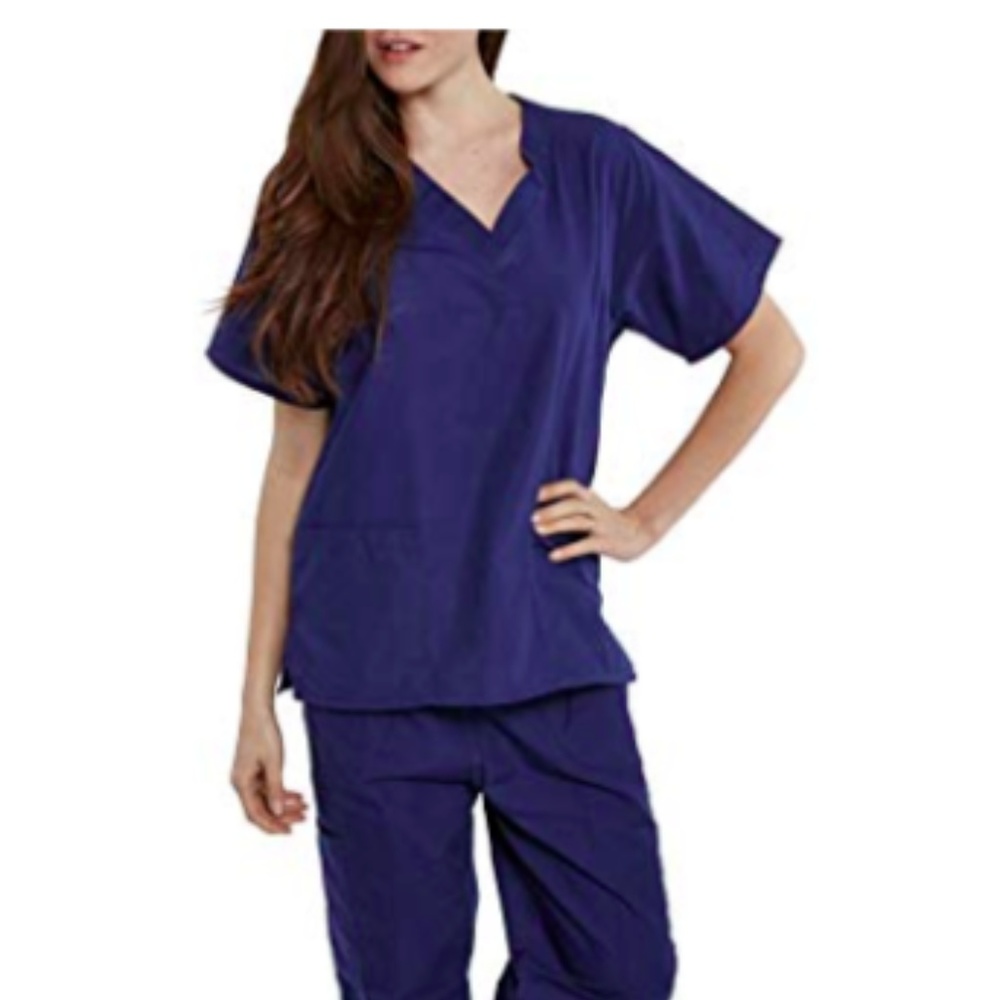 Medical Scrub Set V-Neck Top & 4 Pocket Pant